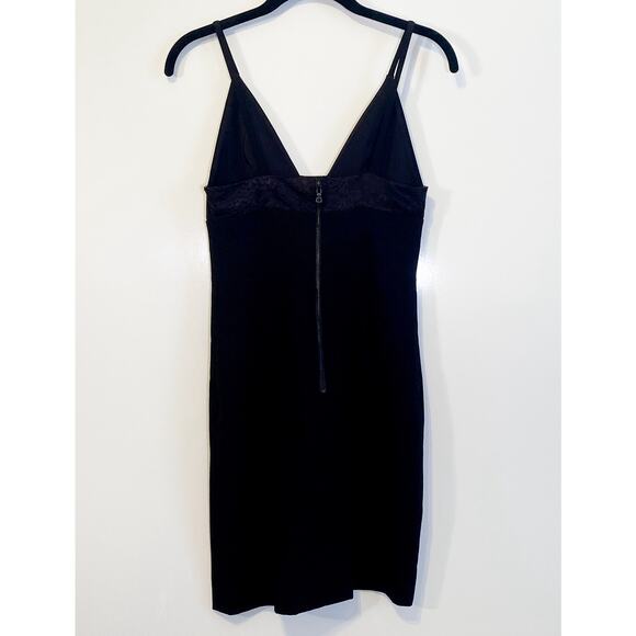 Alice + Olivia Black Jean Lace Insert Mini Dress - Picture 5 of 9